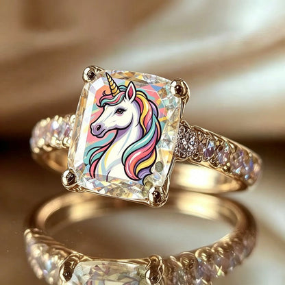 Rainbow Unicorn Square Ring