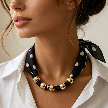 Paisley Beaded Scarf Necklace