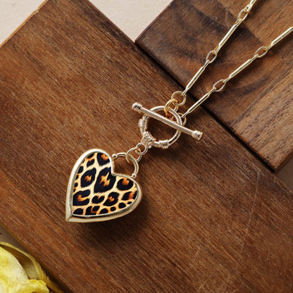 Leopard Heart Necklace