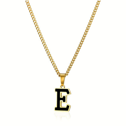 Bold Block Letter Initial Necklace