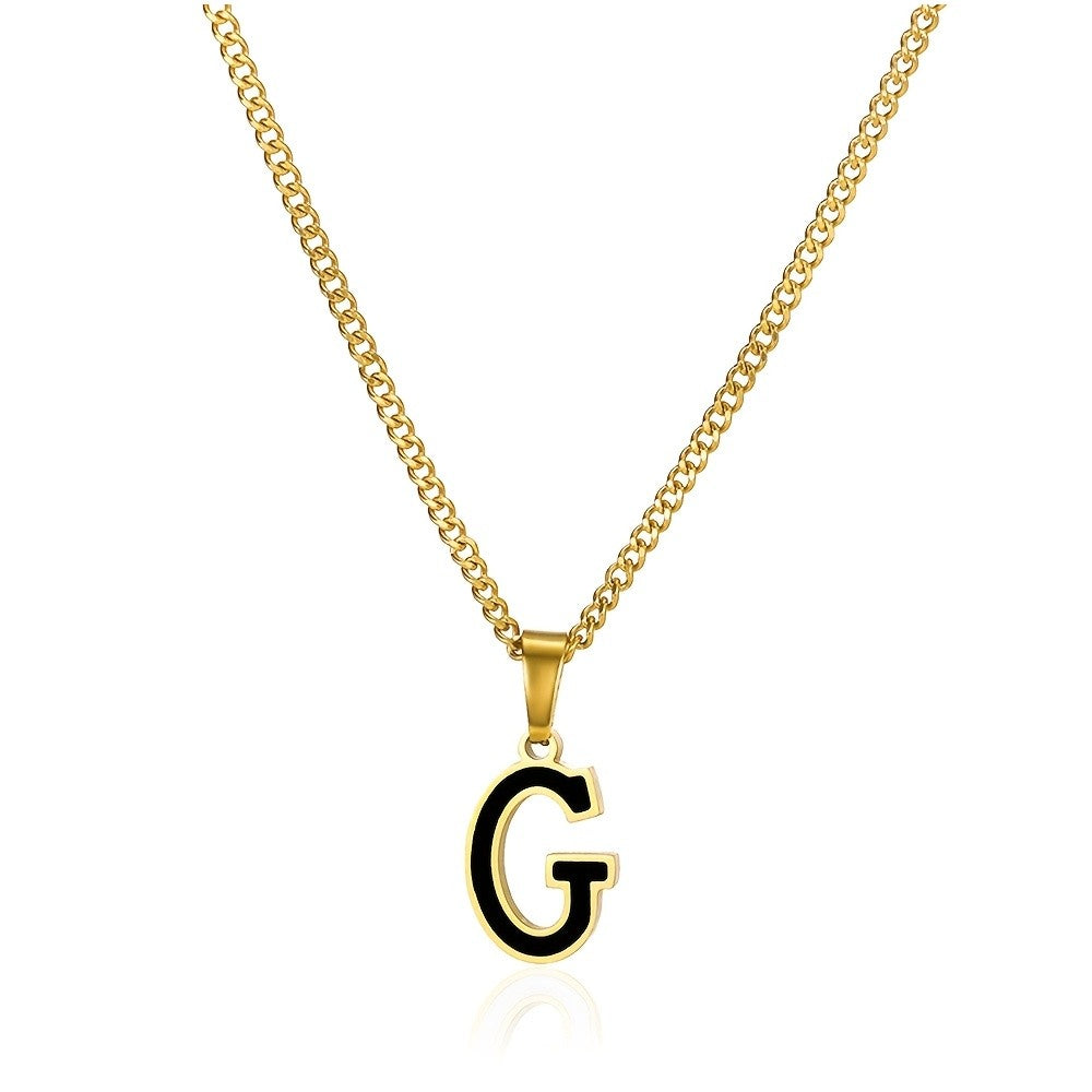 Bold Block Letter Initial Necklace