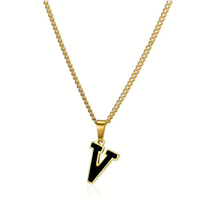 Bold Block Letter Initial Necklace