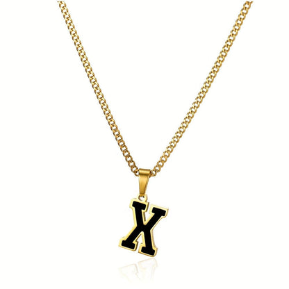 Bold Block Letter Initial Necklace