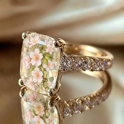 Cherry Blossom Square Ring