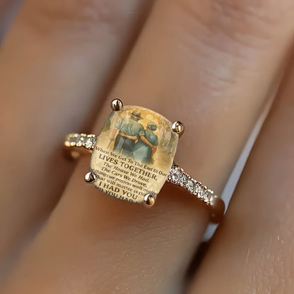 Couple Silhouette Square Ring