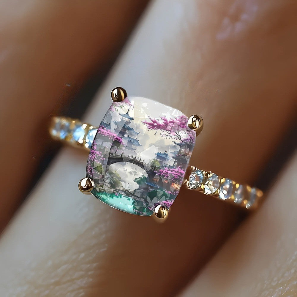 Pagoda Garden Square Ring