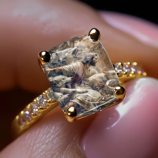 Wolf & Saint Square Ring