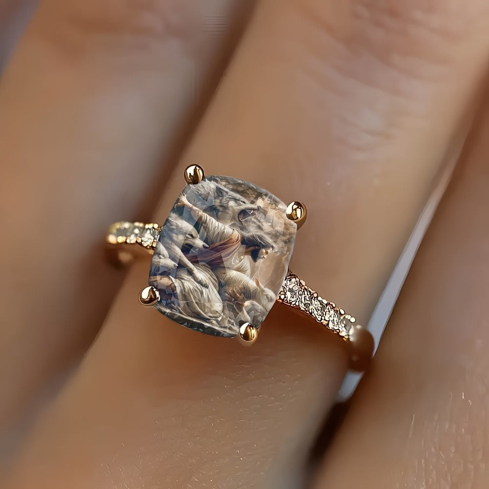 Wolf & Saint Square Ring
