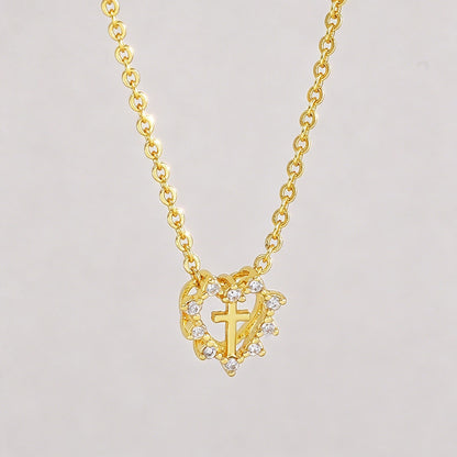 Cross Heart Necklace