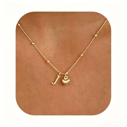 Initial Z Beaded Chain Necklace