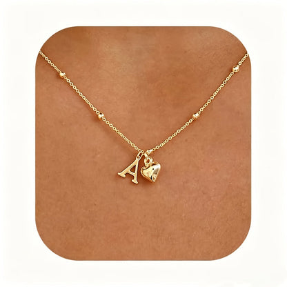 Initial Z Beaded Chain Necklace