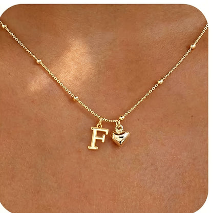 Initial Z Beaded Chain Necklace