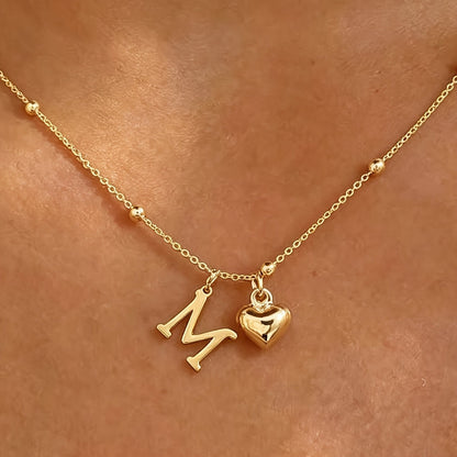 Initial Z Beaded Chain Necklace