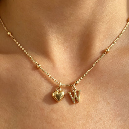 Initial Z Beaded Chain Necklace