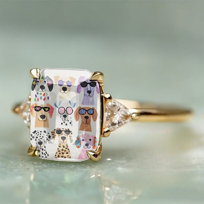 Rectangular Sunglasses Dog Ring