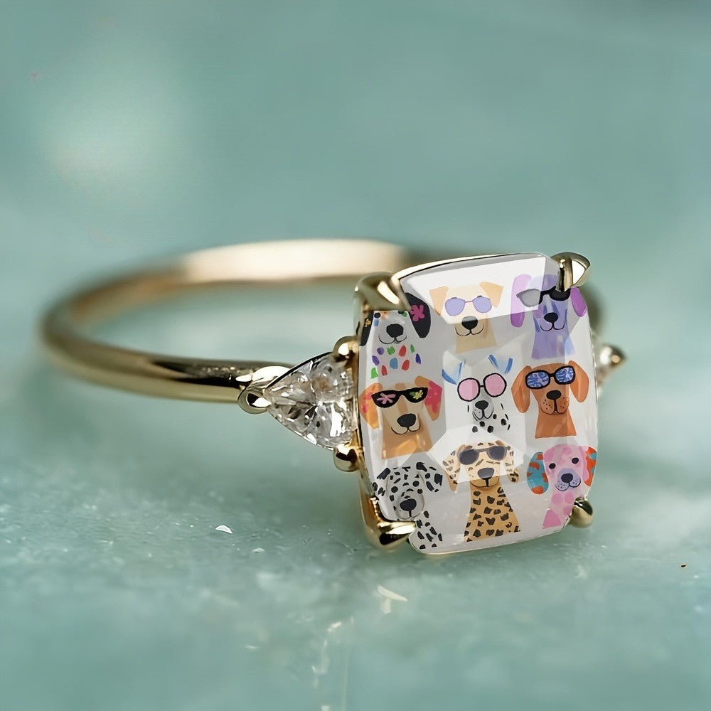 Rectangular Sunglasses Dog Ring