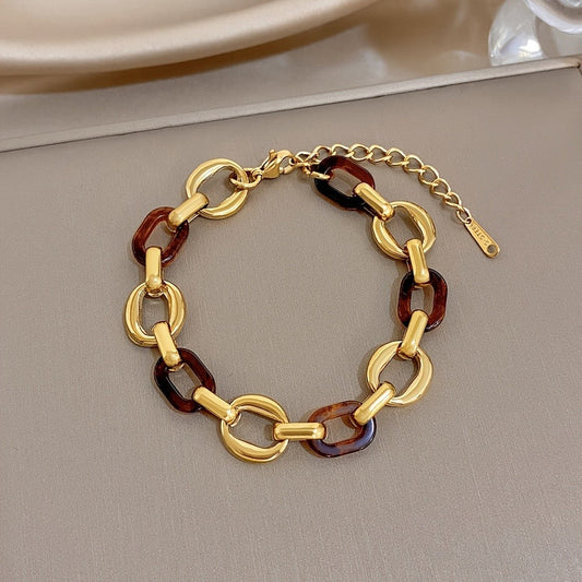 Tortoise Shell Link Bracelet