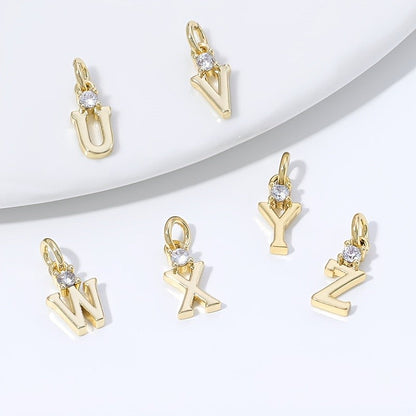 Crystal Initial Pendant