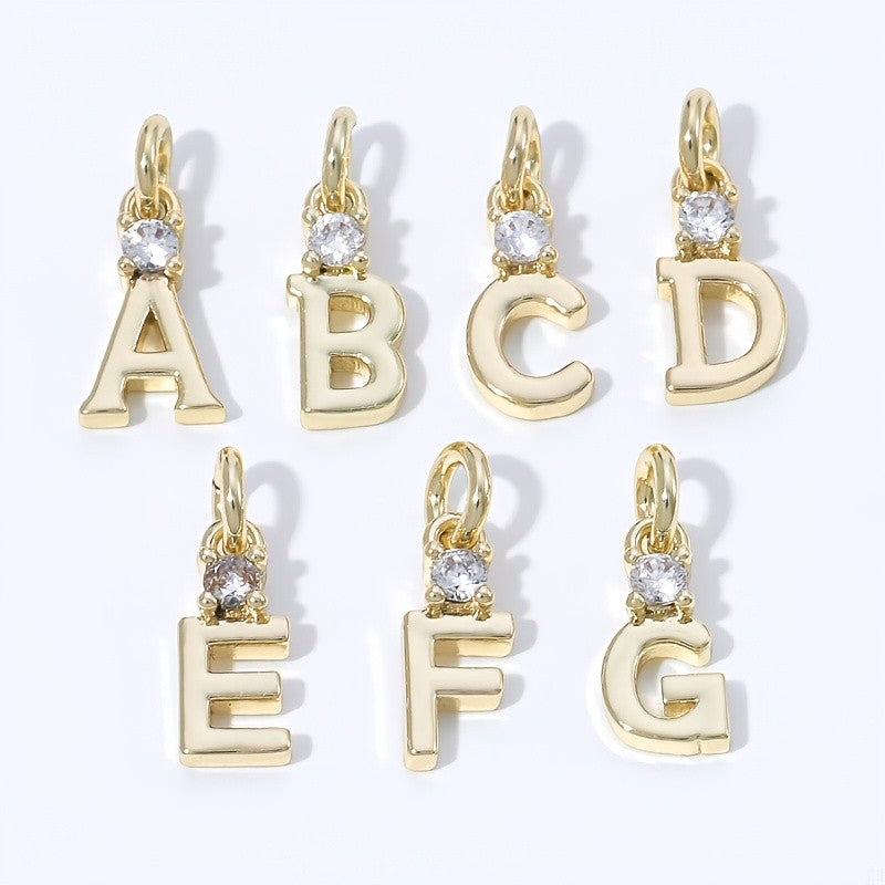 Crystal Initial Pendant
