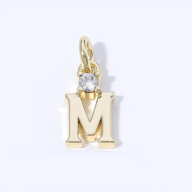 Crystal Initial Pendant
