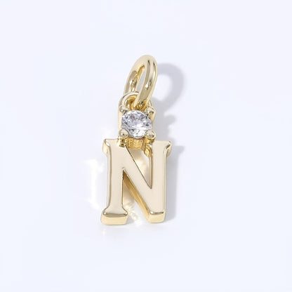 Crystal Initial Pendant
