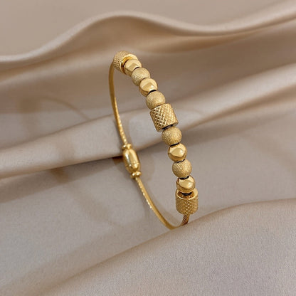 Textured Bead Cuff Bracelet