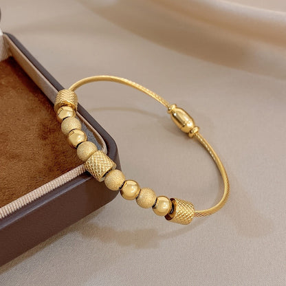 Textured Bead Cuff Bracelet