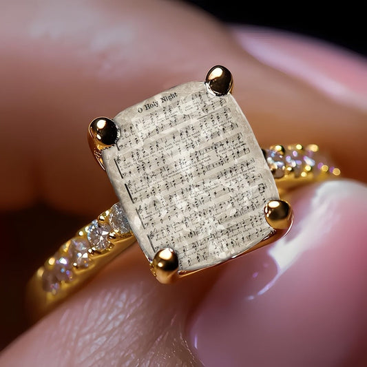 Sheet Music Square Ring