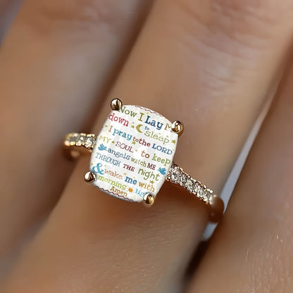 Bedtime Prayer Square Ring