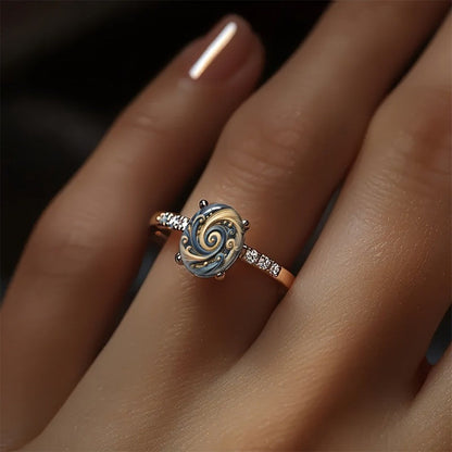 Spiral Swirl Statement Ring