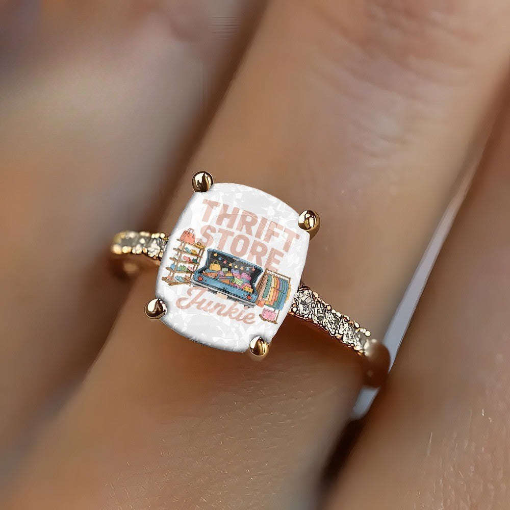 Thrift Store Square Ring