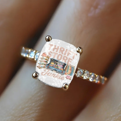Thrift Store Square Ring