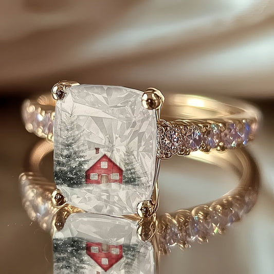 Winter Cabin Square Ring