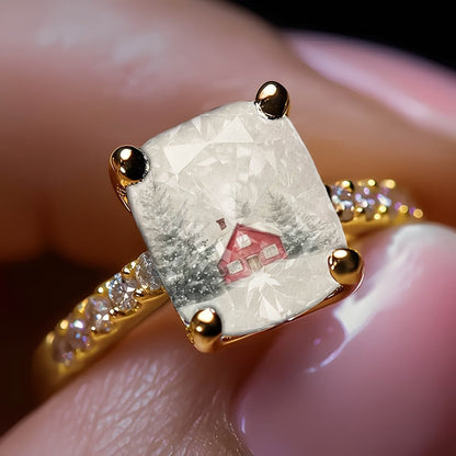 Winter Cabin Square Ring