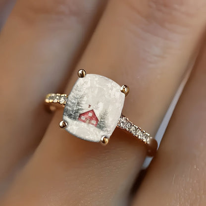 Winter Cabin Square Ring