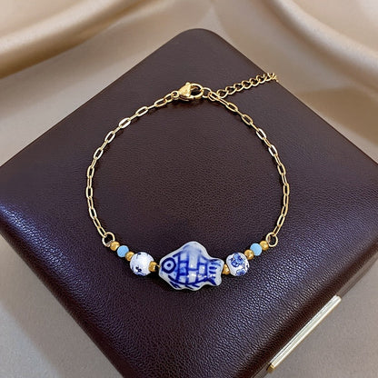 Blue Fish Ceramic Bracelet