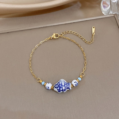 Blue Fish Ceramic Bracelet