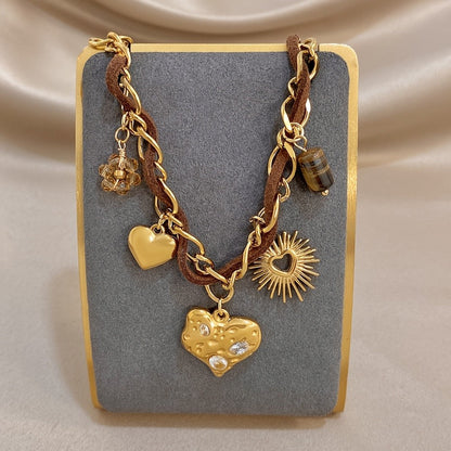 Heart & Sun Charm Bracelet