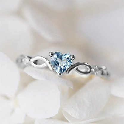 Rhinestone Heart Ring