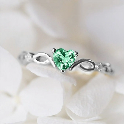Rhinestone Heart Ring