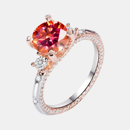 Fine Red Stone Stacked Ring