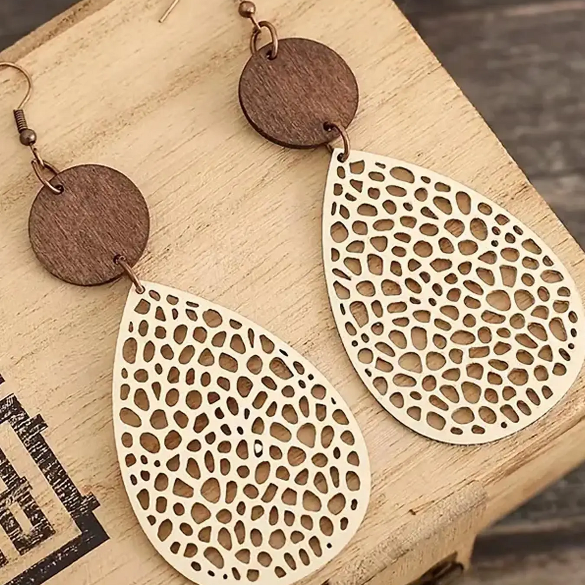 Hollow Water Drop Earrings