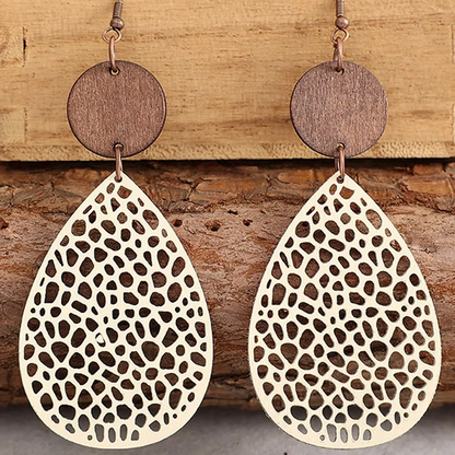 Hollow Water Drop Earrings