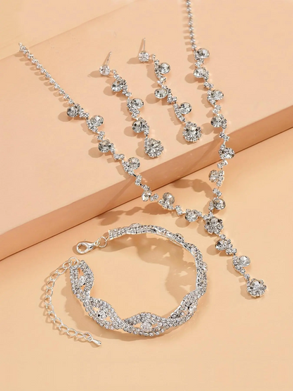Elegant Rhinestone Jewelry Set