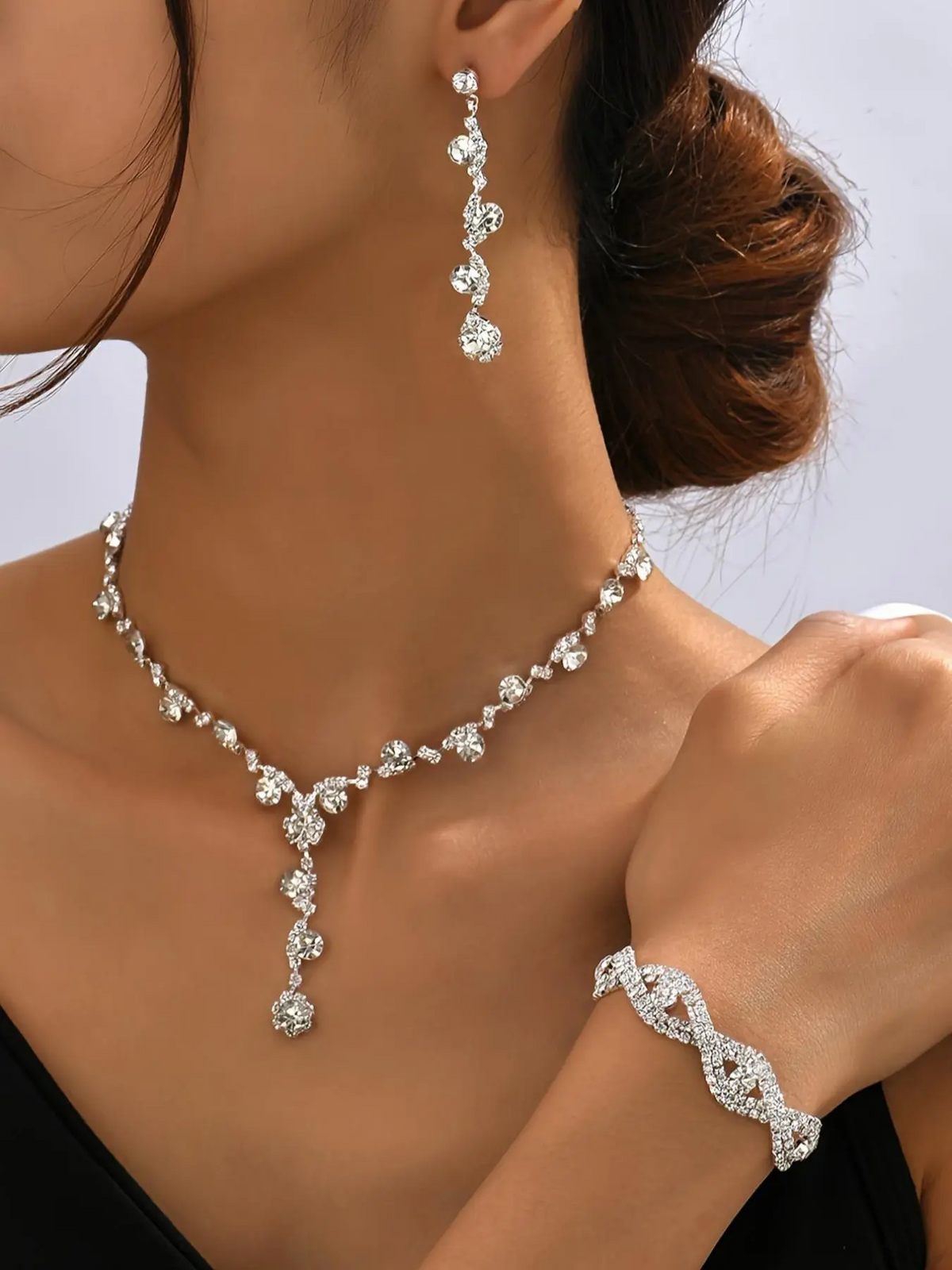 Elegant Rhinestone Jewelry Set