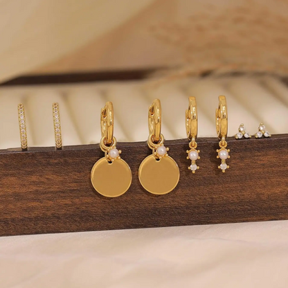 4pc Stackable Earrings Set