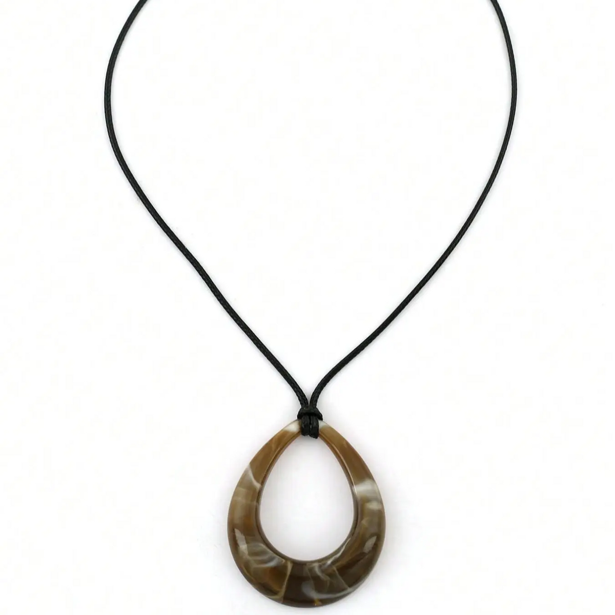 Geometric Open Teardrop Necklace