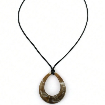Geometric Open Teardrop Necklace