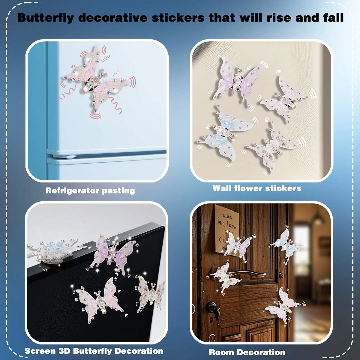4pc Flying Butterfly Decor