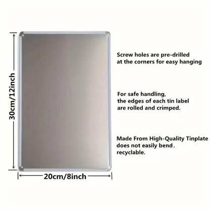 Retro Aluminum Wall Sign